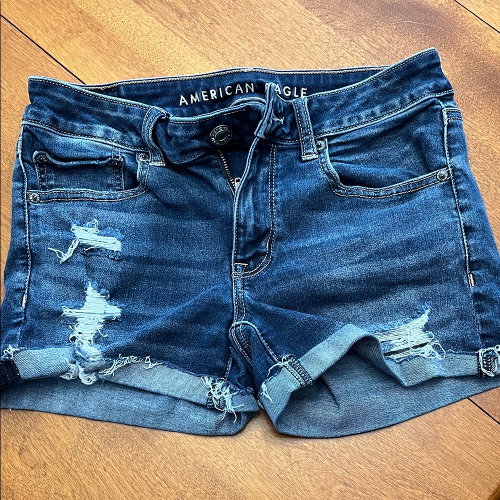 American Eagle Ne(x)t level stretch Dark Blue Jean Shorts